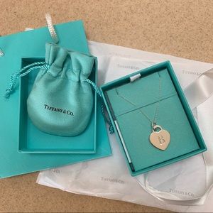 Tiffany & Co. Alphabet Heart Tag Letter B